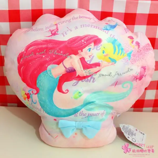 Япония держать подушку маленькая Русалка Ариэль Мультфильм Плюшевая Кукла Принцесса плюшевое украшение для подарок ребенку на день рождения - Цвет: Белый