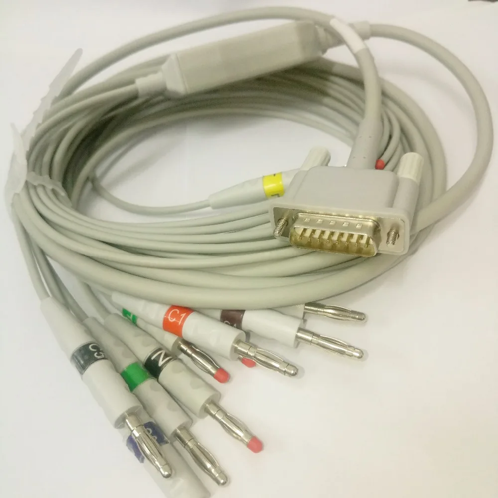 kmtkeramed   Compatible For Bionet Cardiocare 2000/cardiotouch3000 One Piece 10Leads  Cable With Leadwire 4.0 Banana End Iec kmtkeramed   Compatible For Bionet Cardiocare 2000/cardiotouch3000 One Piece 10Leads  Cable With Leadwire 4.0 Banana End Iec