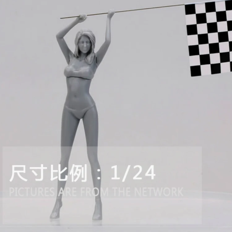 

1/24 Car model, Not including a flag, Resin Model Figure GK, Unassembled and unpainted kit
