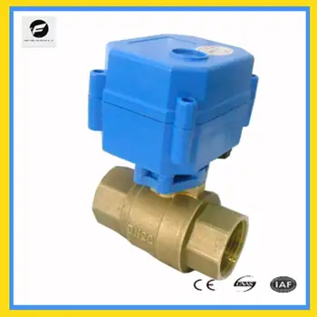 

CWX-15 DN20 2-way DC12v motorized brass ball valve CR05 wires with feedback signal mini electric valve 3/4 inch