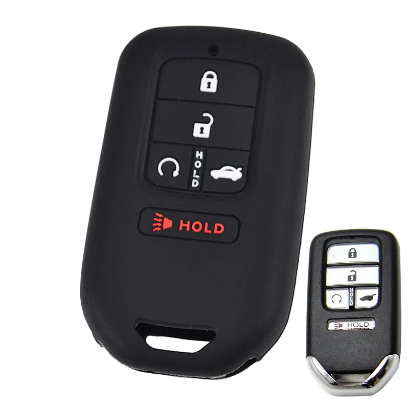 Silicone Key Case Fob For Honda CR-V Odyssey Fit Civic Accord Protector Cover