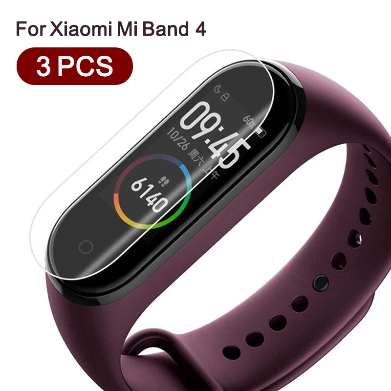 3 шт Полное покрытие экрана протектор стекло для Xiaomi Mi Band 4 защитная пленка на xaomi