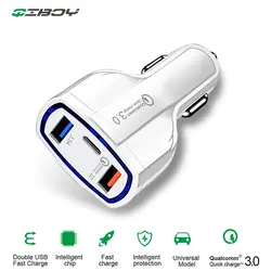 Автомобильное зарядное устройство QC3.0 с двумя usb-портами для iphone Xiaomi pocophone f1 huawei samsung, адаптер быстрой зарядки для мобильных телефонов