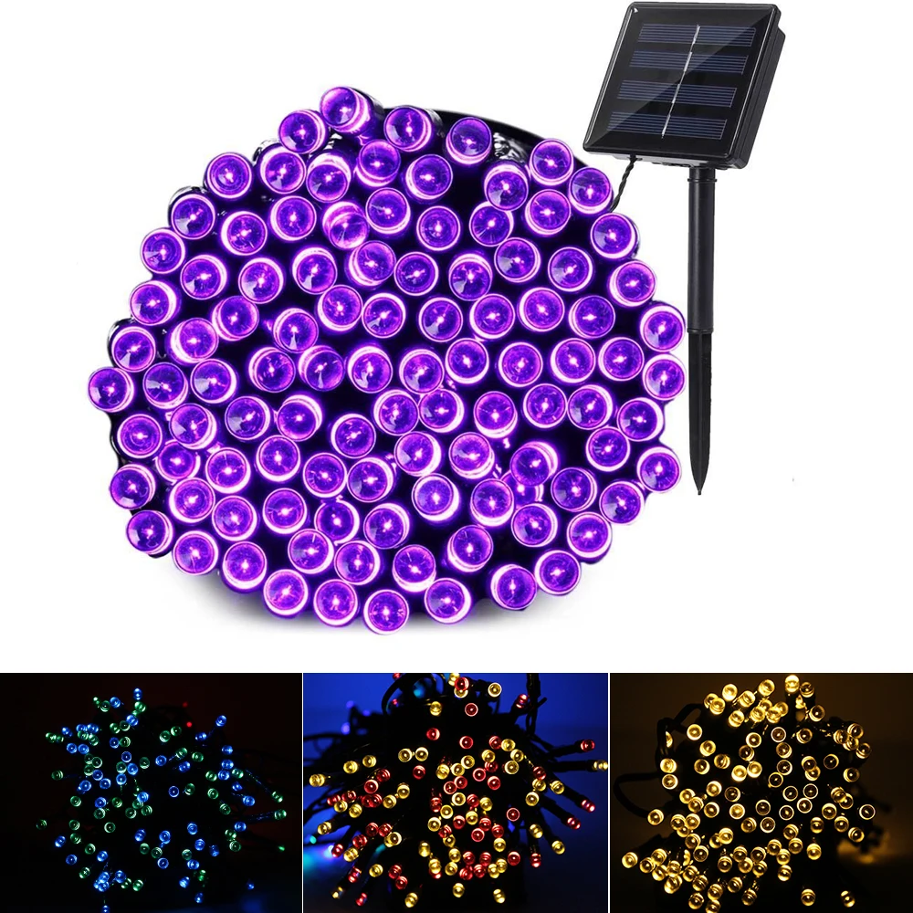 

Tendseakai Solar Garden Pink Lights Waterproof Led String Fairy Decor Christmas Holiday Patio Party Courtyard Lighting Lawn Lamp
