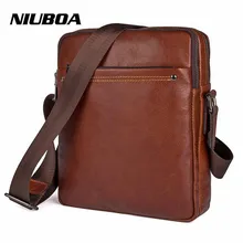 NIUBOA натуральная кожа сумка-мессенджер Высокое качество Повседневная маленькая сумка через плечо деловая мужская сумка для подарка Сумки через плечо