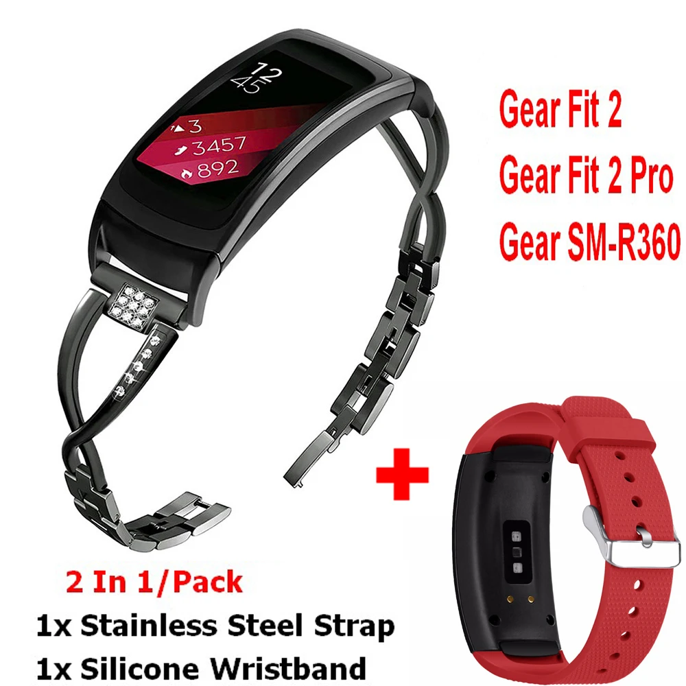 

2pcs/Lot Wristband For Samsung Gear Fit 2 SM-R360 Strap Bracelet Smart Strap For Gear Fit 2 Pro SM-R360 Watchband Gear fit2 band