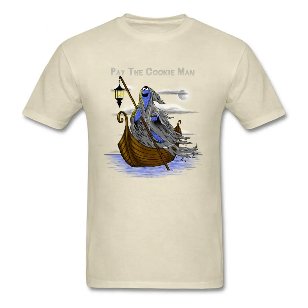 Pay the Cookie Man Brand Fashionable Tops Shirt Crewneck Summer Pure Cotton Short Sleeve Top T-shirts for Men Europe T Shirt Pay the Cookie Man beige