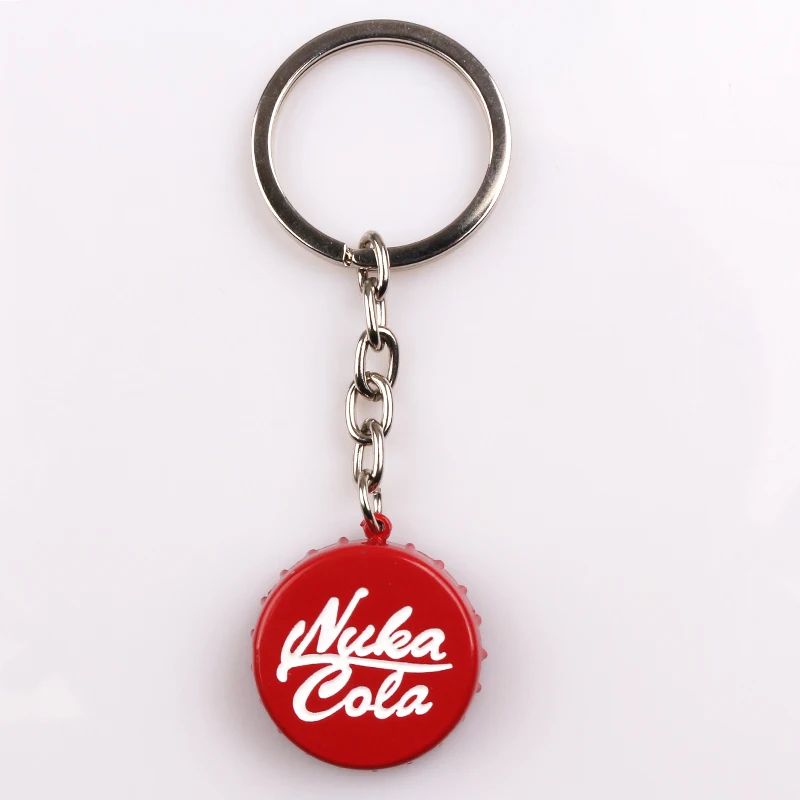 Серия игр Nuka Cola, красный брелок, персональный автомобильный брелок, брелок для бутылки, брелок для женщин и мужчин, уникальный подарок на день Святого Валентина