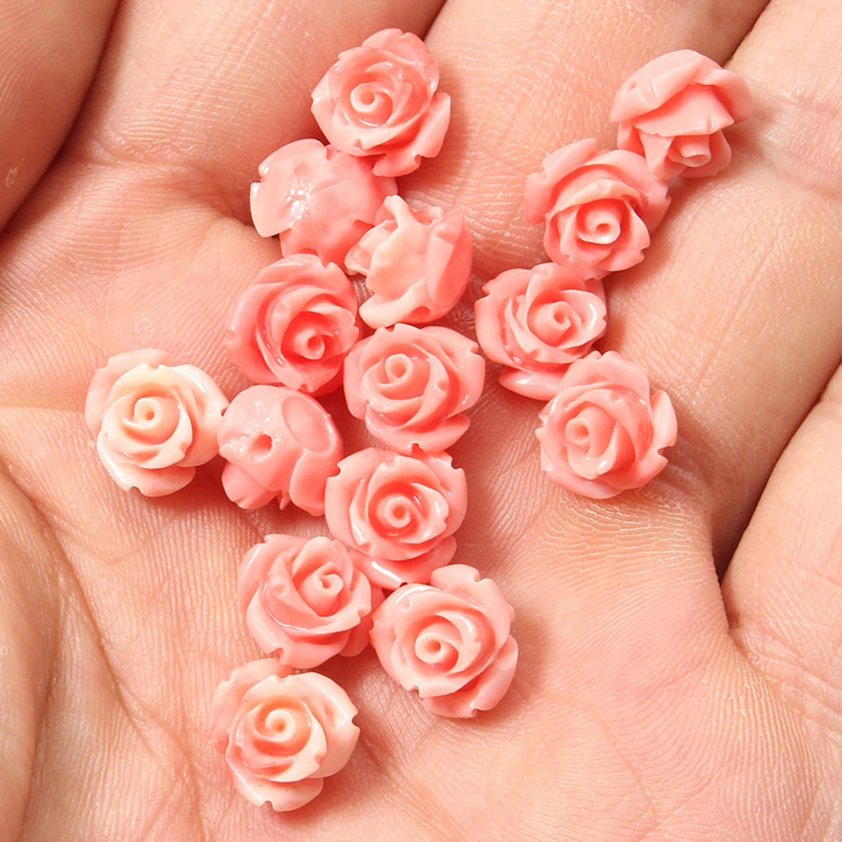 15 шт./лот розовый корпус резной цветок розы свободные бусины 10 мм разделитель Будда бусины драгоценный камень ювелирных изделий ремесло DIY аксессуары