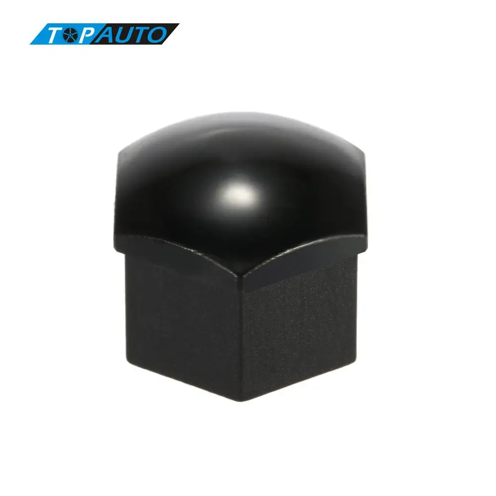 17mm Black High Gloss Stainless Steel Wheel Nut Covers with removal tool M17/10 