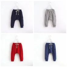 От 2 до 7 лет Детские трикотажные штаны-шаровары для малышей штаны для маленьких мальчиков и девочек, эластичные штаны, новинка