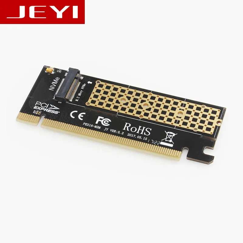 JEYI MX16 M.2 NVMe SSD NGFF к PCIE 3,0X16 адаптер M ключ интерфейсная карта Suppor PCI Express 3,0x4 Размер 2230-2280 m.2 полная скорость