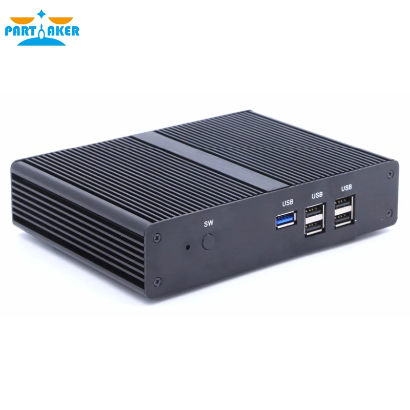 Мини компьютер без вентилятора P4 Intel Celeron J1800 двухъядерный J1900 четырехъядерный 2 0