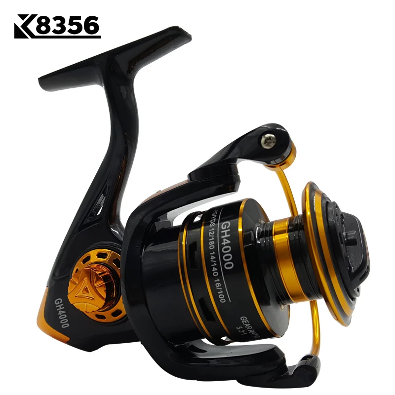 K8356 الصيد الغزل بكرة 13bb GH1000 ~ GH6000 5.2: 1 الشبوط الصيد بكرة خط المعادن كوب اليسار/اليمين معالجة المياه المالحة