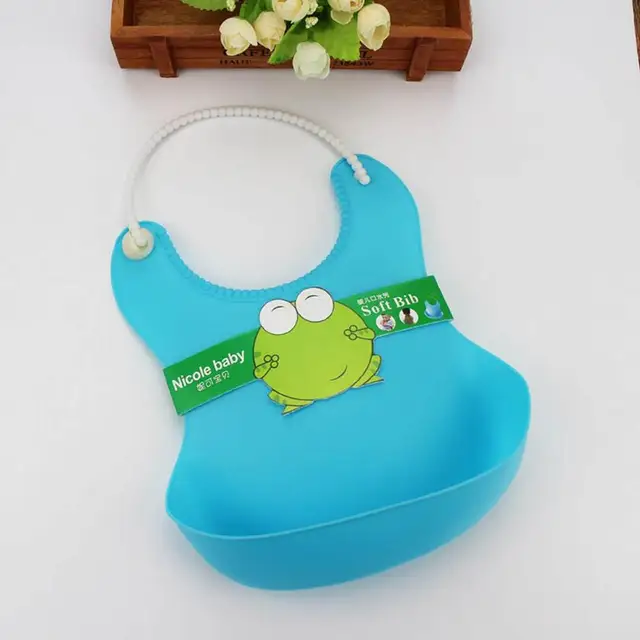 Buy Silicone Baby Bib Waterproof Soft Plastic Toddler