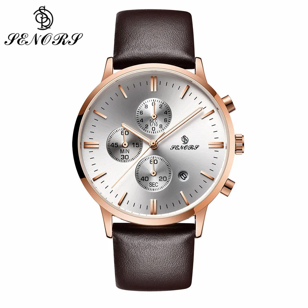 

Big Face Watch for Men Leather Band Chronograph Black Quartz Men Wristwatches Waterproof Stainless Steel Belt Male Clock Watches