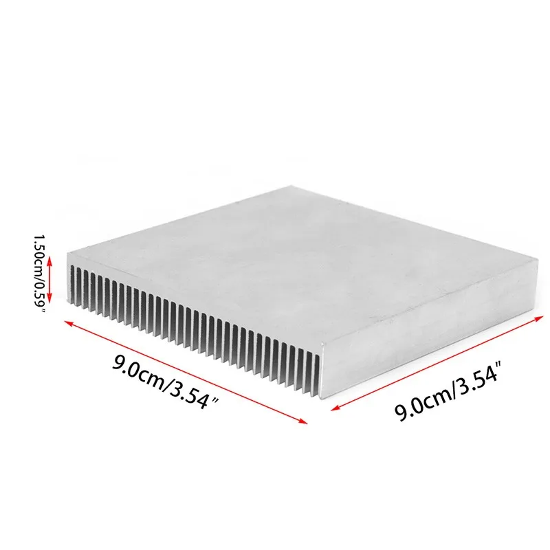 ANENG алюминиевый радиатор для IC светодиодный электронный чипсет тепла 90 мм x 90 мм x 15 мм