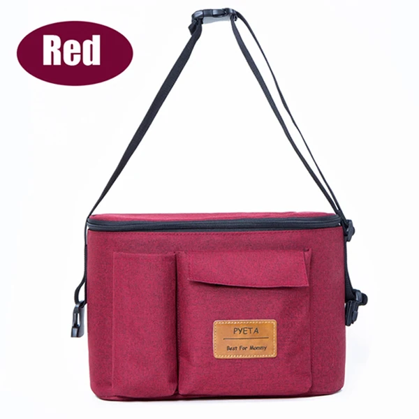 MOCHOO модный рюкзак для мам и мам, сумка для подгузников, большая вместительность, для мам и детей, многофункциональные уличные дорожные сумки для подгузников для ухода за ребенком - Цвет: Red(stroller bag)