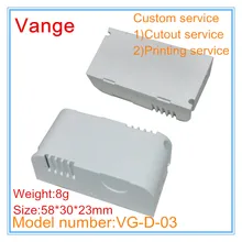 10 шт./лот светодиодная корпус электропитания 58*30*23 мм IP54 огнеупорный ПК Пластиковый корпус diy корпус изготовлен из экструдированного пресс-форм