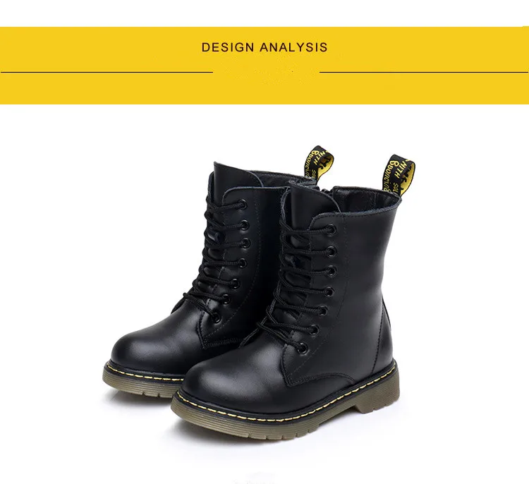 Boots Kids Genuine Leather Winter Fur Ankle Boots For Boys Toddler Fashion Girls Snow Boots Childrens Shoes