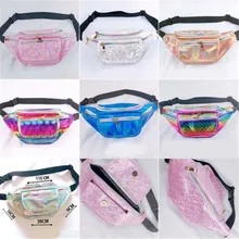 Мужская Женская Лазерная поясная сумка, поясная сумка, поясная Сумка для кемпинга, сумка для денег, Повседневная сумка с блестками