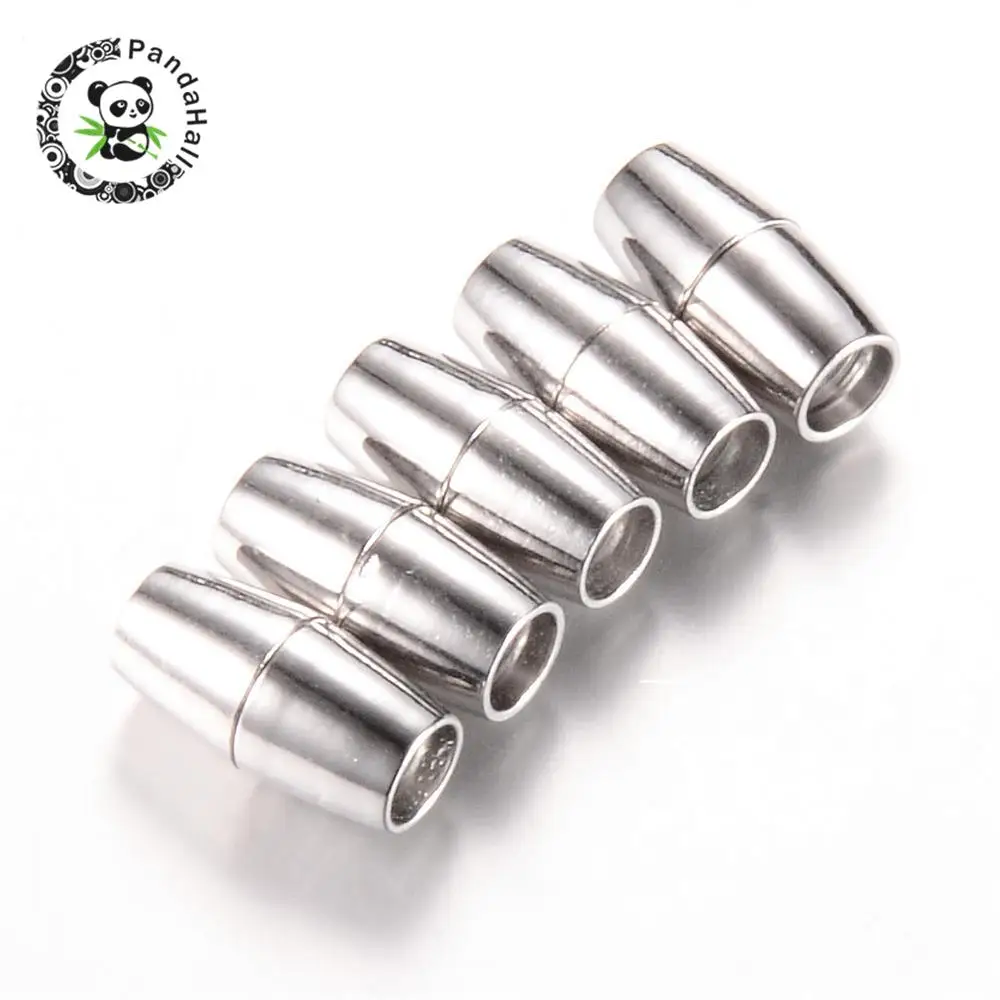 50Sets Barrel Brass Clasps Metal Jewelry Findings for Jewelry