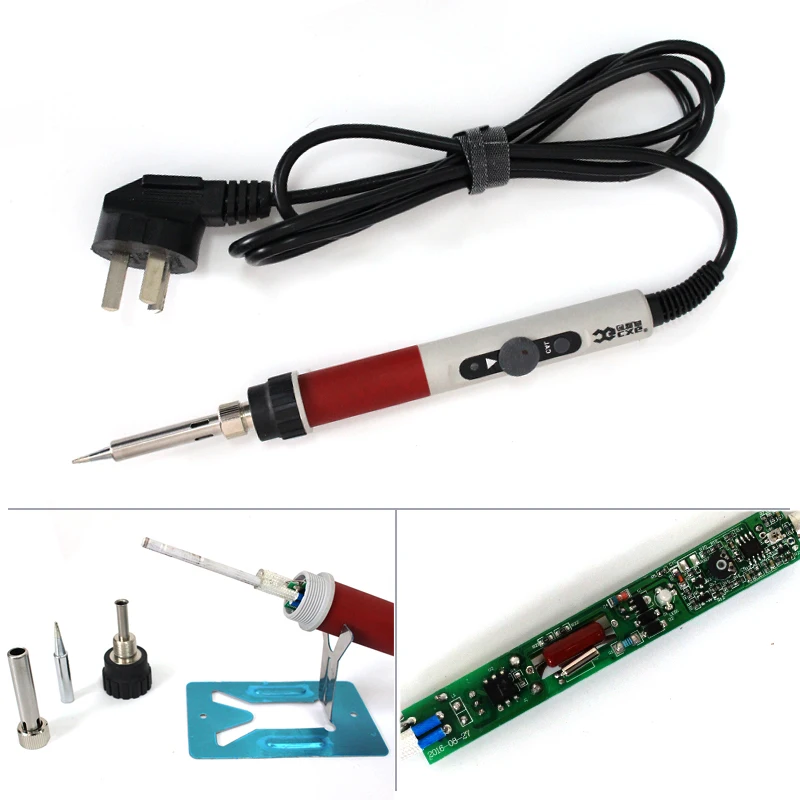 

CXG DT70 Ceramic Heater Thermostat Soldering Iron 220V 70W Adjustable Soldering Iron Soldering Station Hands Tools