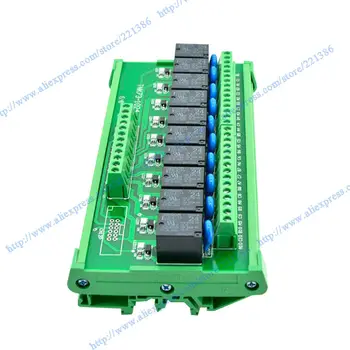 

10 channel 12V 10A Omron relay module DIN Rail Mount 10 SPDT Power Relay Interface Module, OMRON 10A Relay, 12V Coil PNP module