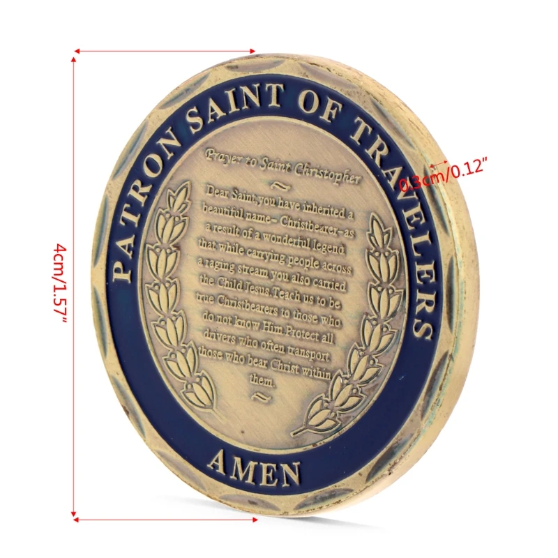 Souvenir Coin St. Christopher Patron Saint Of Travelers Commemorative Challenge Coin Art Collection award medals