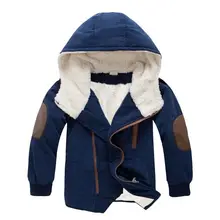 Зимняя куртка для мальчиков; куртки из толстого хлопка и кашемира с длинными рукавами; модные пальто с капюшоном; одежда для детей; теплая верхняя одежда; пальто