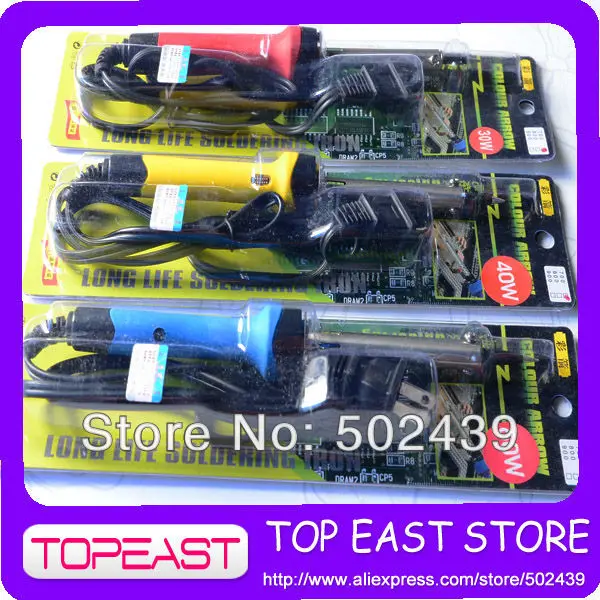 Free shipping 40w 220V/110V SOLDER TOOL Soldering Iron w Heat Shield 40 Watt Whosale/retail