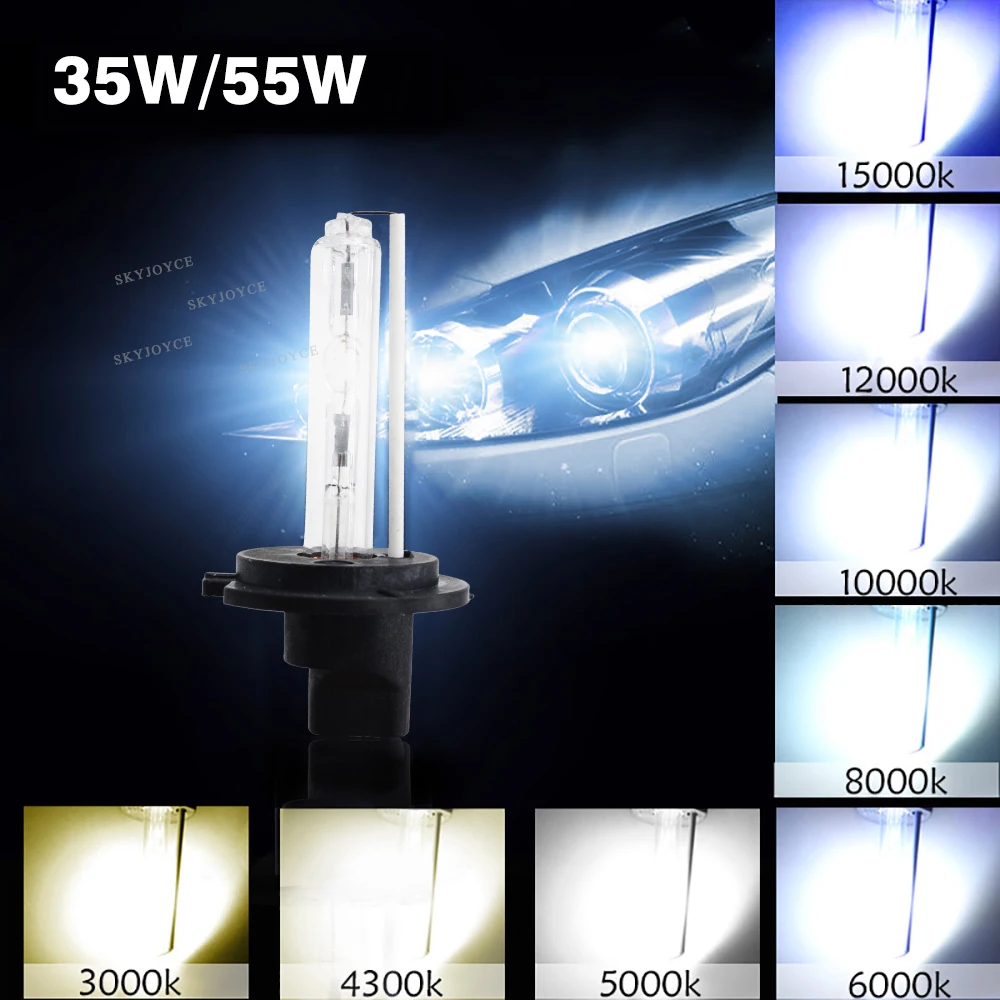SKYJOYCE Premium 35W 55W Xenon HID Bulb 4300K 5000K 8000K 10000K 6000K 55W Xenon H1 H3 H11 HB3 HB4 9012 H7 Car Headlight Bulb  (1)