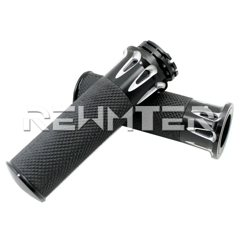 1-25mm-Pair-Black-Chrome-Motorcycle-Parts-CNC-Aluminum-Edge-Handlebar-Hand-Grips-For-Harley-Sportster (5)