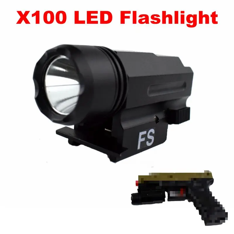 

FS Outdoor Sport LED Torch Shot gun Rifle Glock Gun Flash Light Tactical Pistol Gun Flashlight 20mm Mount for Hunting
