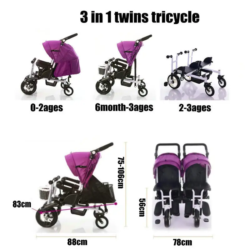 side by side double jogging stroller