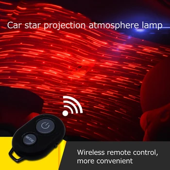 

Car USB LED Atmosphere Ambient Star Light Auto Interior Decorative USB Colorful Colorful Star Light Voice Control LED Lamp