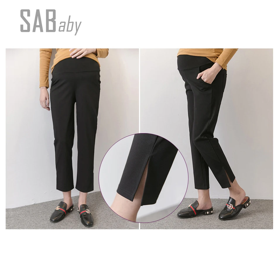 High Elastic Ninth Maternity Pants Abdominal Pants for Pregnant Women