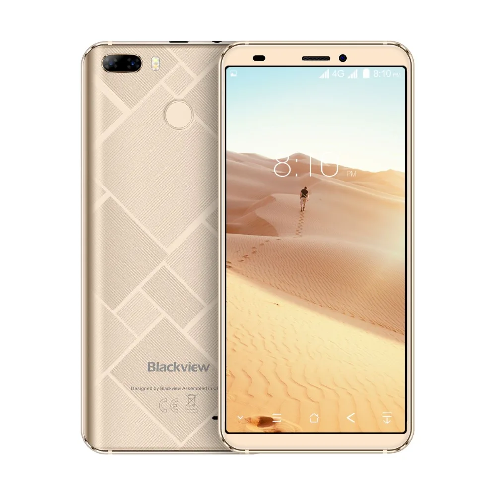 Blackview S6, 5,7 дюймов, 18:9, смартфон, сенсорный, Android 7,0, полный экран, отпечаток пальца, мобильный телефон, 2 ГБ+ 16 ГБ, четырехъядерный, 4180 мАч, мобильный телефон