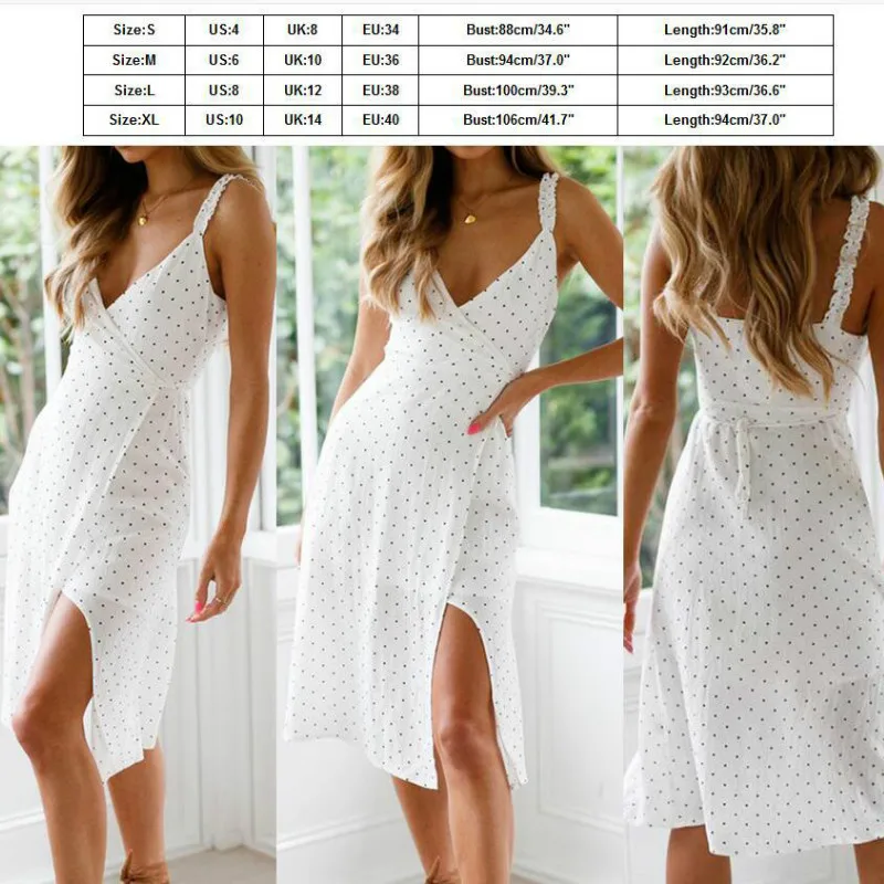 VITIANA Women White Beach Party Dress Summer 2019 Female Dot Print Strapless Spaghetti Strap Lace Up Sexy Dresses Vestidos VITIANA Women White Beach Party Dress Summer 2019 Female Dot Print Strapless Spaghetti Strap Lace Up Sexy Dresses Vestidos