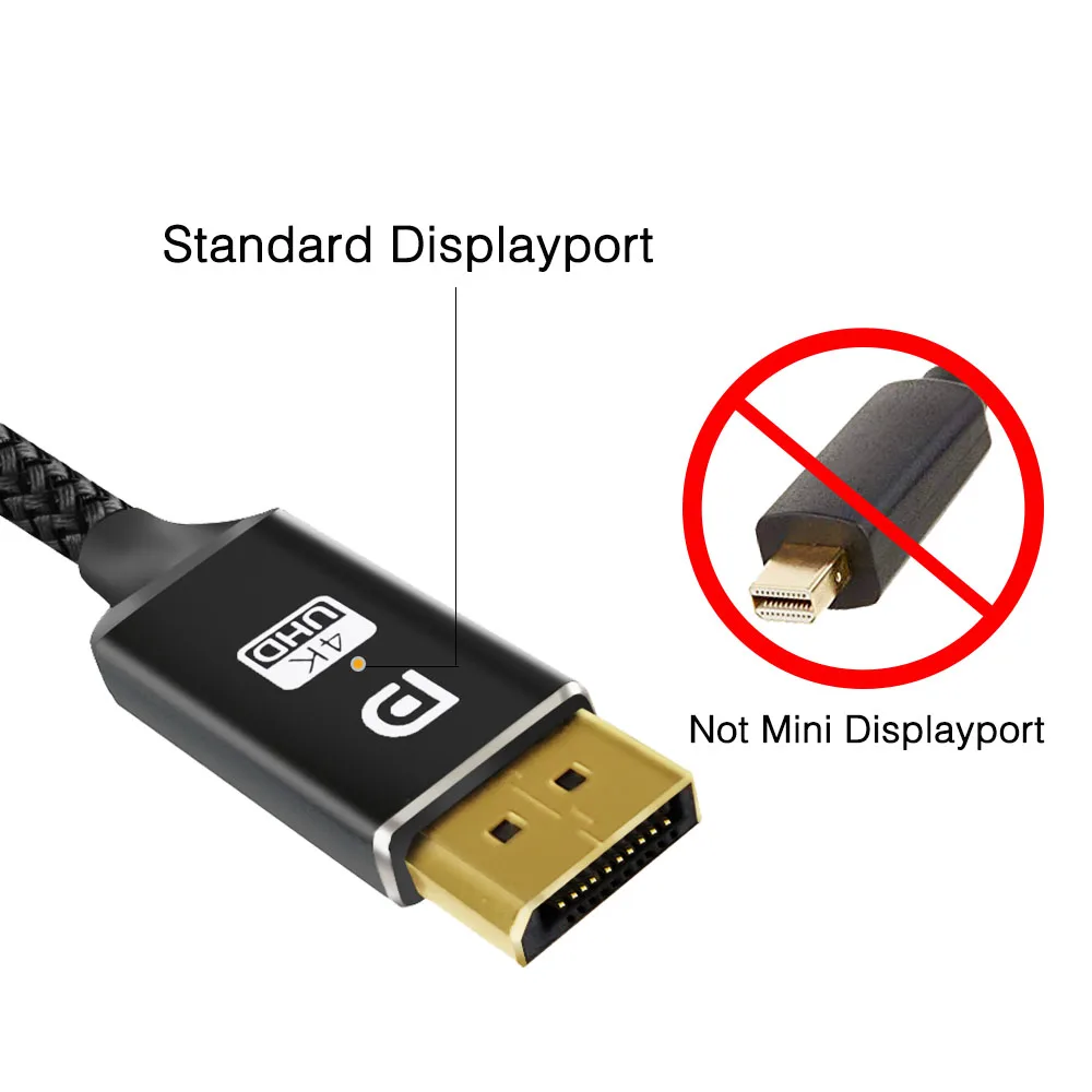 DisplayPort to HDMI Adapter(Male to Female) Support 4K@60Hz,DP to HDMI Cable for for HP, ThinkPad, AMD, NVIDIA Desktop02