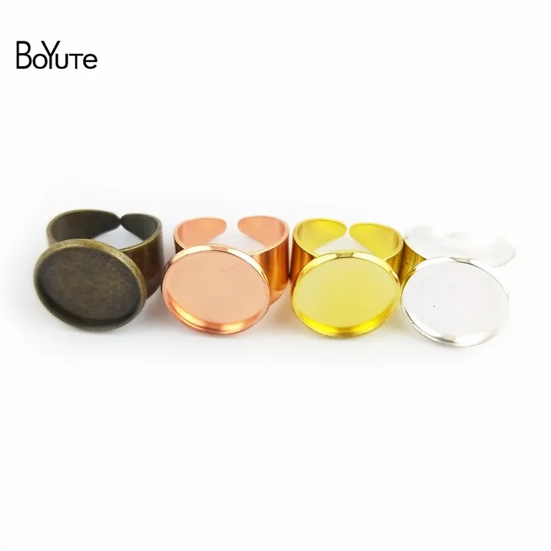 BoYuTe 10Pcs 3 Colors 16 18 20 25MM Cabochon Blank Tray Diy Jewelry Accessories Parts Adjustable Ring Base (4)