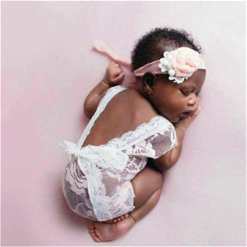 Реквизит для фотосессии новорожденных, вышитый кружевной комбинезон для малыша, комбинезон для новорожденных, аксессуары для фотосессии, шелковые костюмы для маленьких девочек 0-6 месяцев