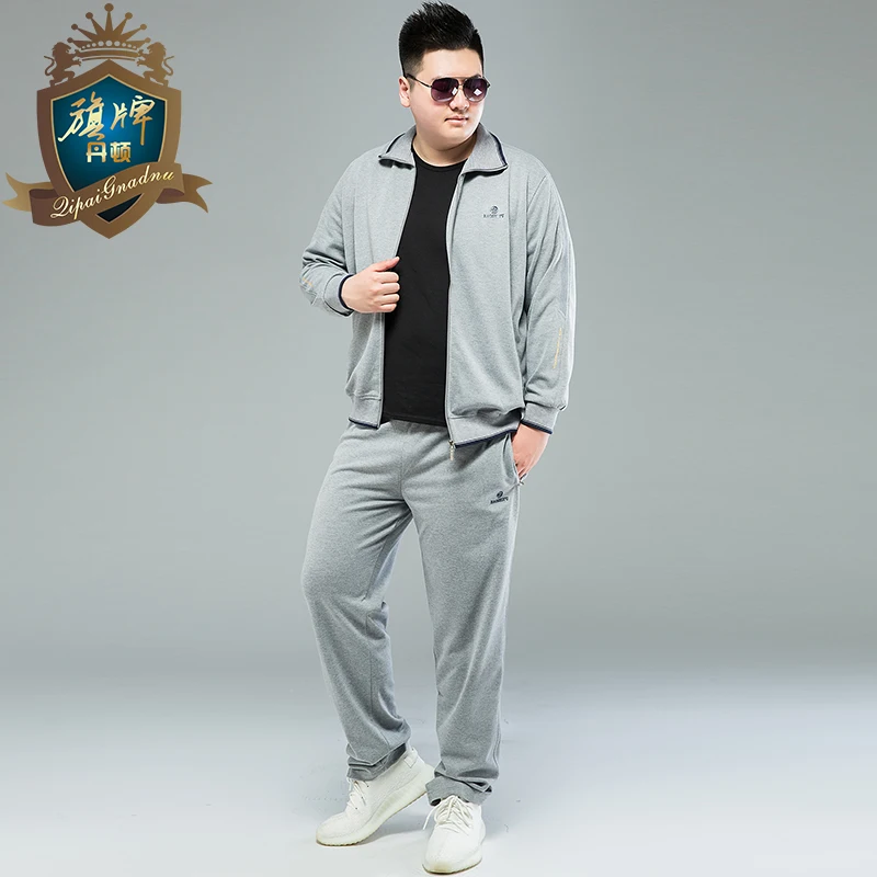 New 2018 Brand Tracksuit Fashion Big Size 6XL Men Sportswear Two Piece Sets Cotton Fleece Thick hoodie+Pants Sporting Suit Male