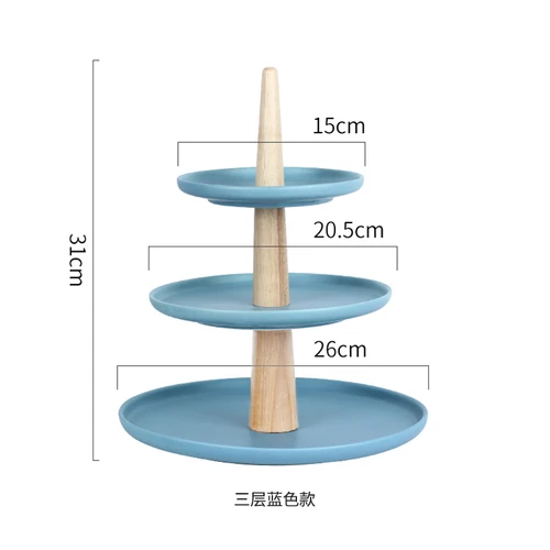 Керамический многослойный торт роторный стол DIY выпечка подставка для торта поворотный стол Вращающийся торт украшения выпечки Инструмент Кухонные Принадлежности - Цвет: blue--L