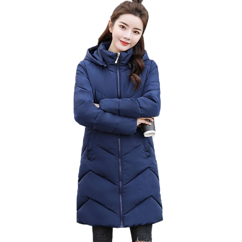

Women Parks Winter Jacket Now Thicken Warm Cotton Padded Coat Fashion Hooded Outerwear Plus size 5XL 6XL Mid-Long Coat Female