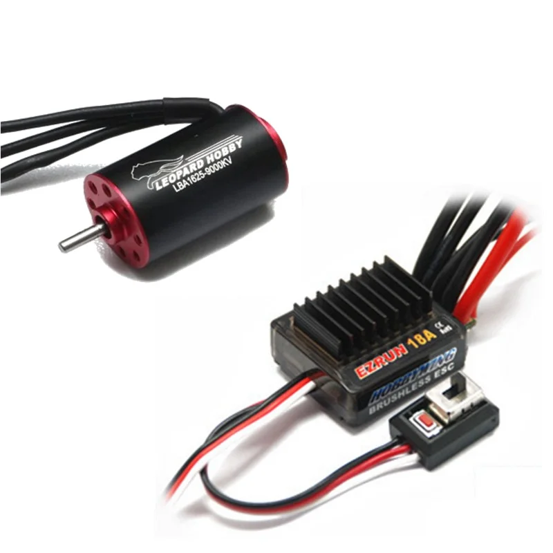 RC 1/24 1/28 автомобиль бесщеточная модернизация 1625 Inrunner Motor 18A Esc Power Combo Leopard LBA1625 Hobbywing