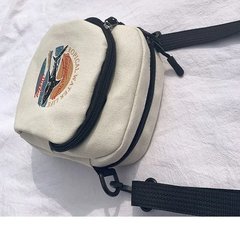  Women Canvas Handbags Korean Mini Student Bag Cell Phone Bags Simple Small Crossbody Bags Casual La - 33018619048