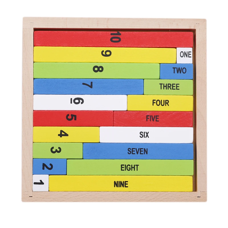 Цифровая коробка для раннего обучения 1-10, цифровая Когнитивная математическая игрушка Монтессори, Обучающие деревянные игрушки, логарифм версия