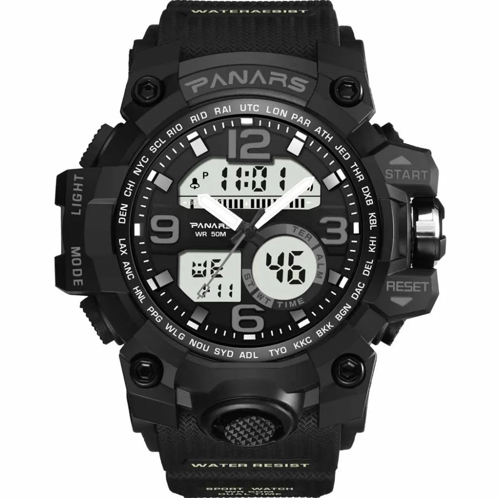 Watches New Men Digital Reloj Hombre 30M Waterproof Sport LED Digital Dual Watch Military Electronics Movement Homme Montre MD5