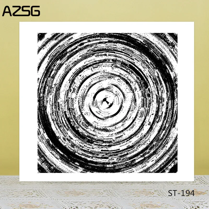 

AZSG Circle Pattern Clear Stamps For DIY Scrapbooking Decorative Card making Craft Fun Decoration Supplies 14x14cm